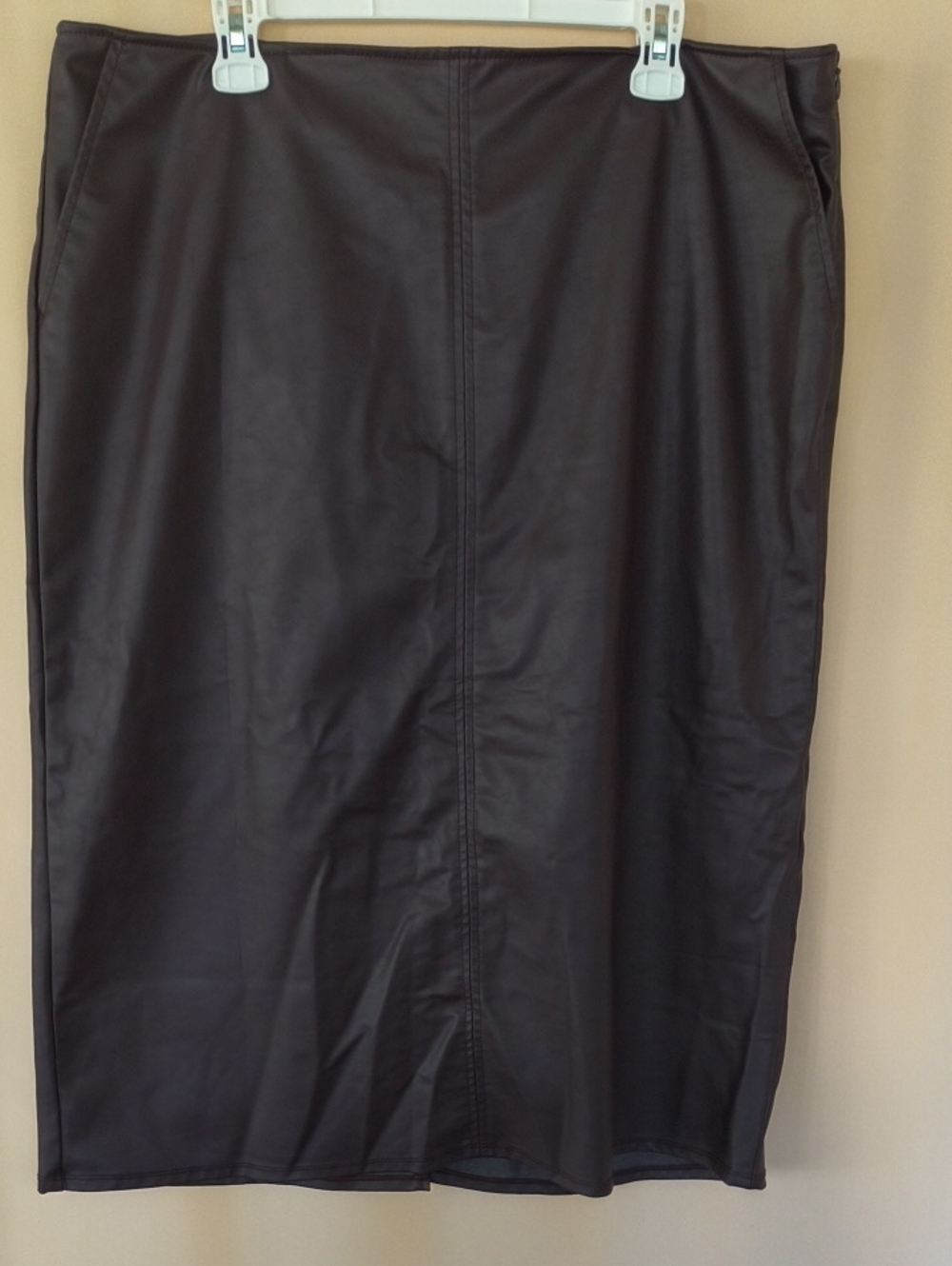 NWOT Old Navy Dark Brown Faux Leather Skirt Size XL